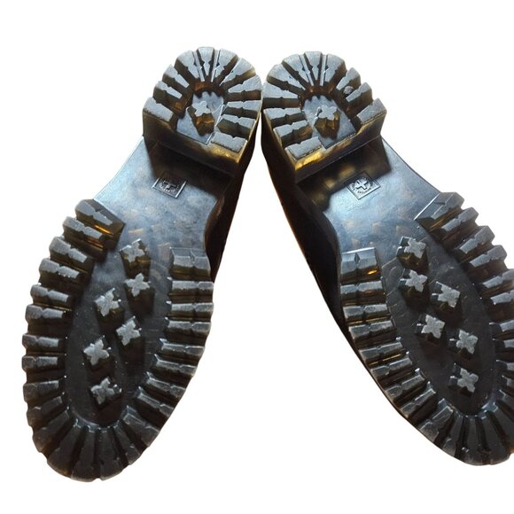 Dr. Martens Shriver Hi Women's Chunky Black Leather Boots SZ 10 Femininity but T - Picture 16 of 16